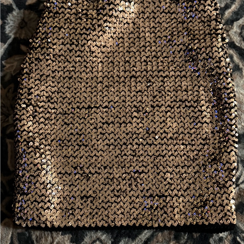 Anna kaci gold sequin mini skirt size /small party/ night /out. - Picture 4 of 6